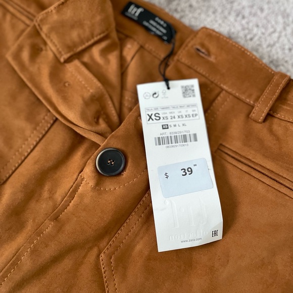 Zara brand new with tags brown mini skirt - Picture 2 of 3